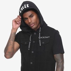 Looking for 2xl blackcraft cult hooded denim vest